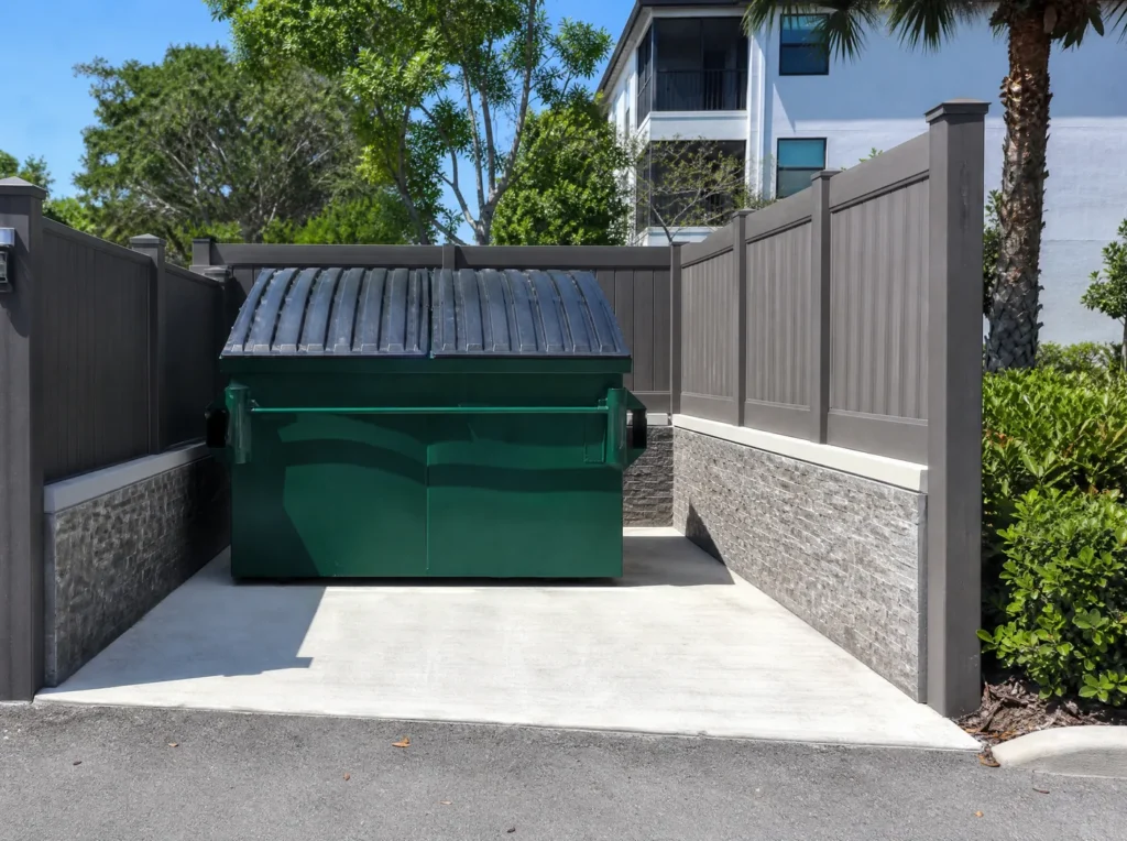 Dumpster area after cleanup (sample)
