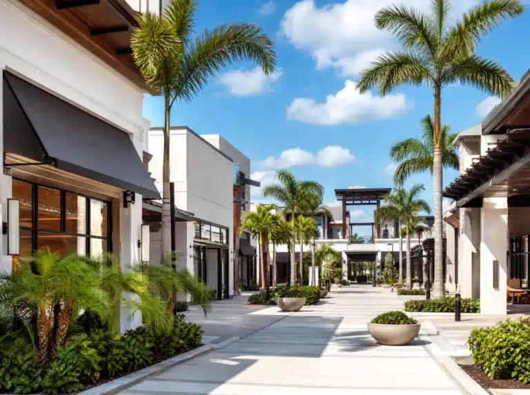 Retail center plaza